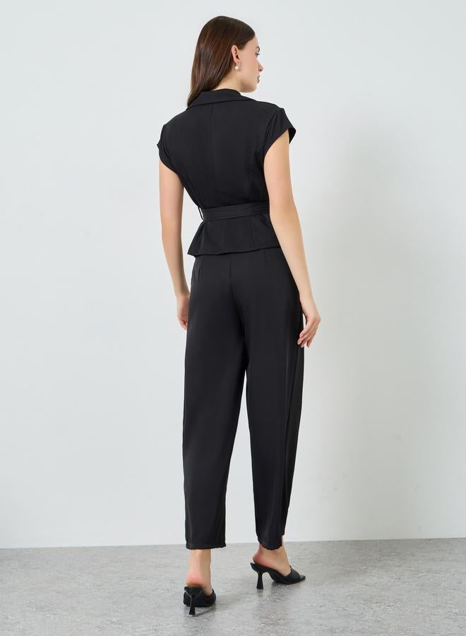 Styli Women Belted Tailored Top and Pants Co-Ords - Image 5